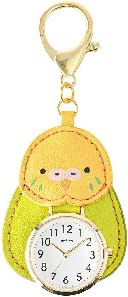 Fieldwork Analog Keychain Watch with Parakeet Anifure Women's Design, Yellow, GY072-1