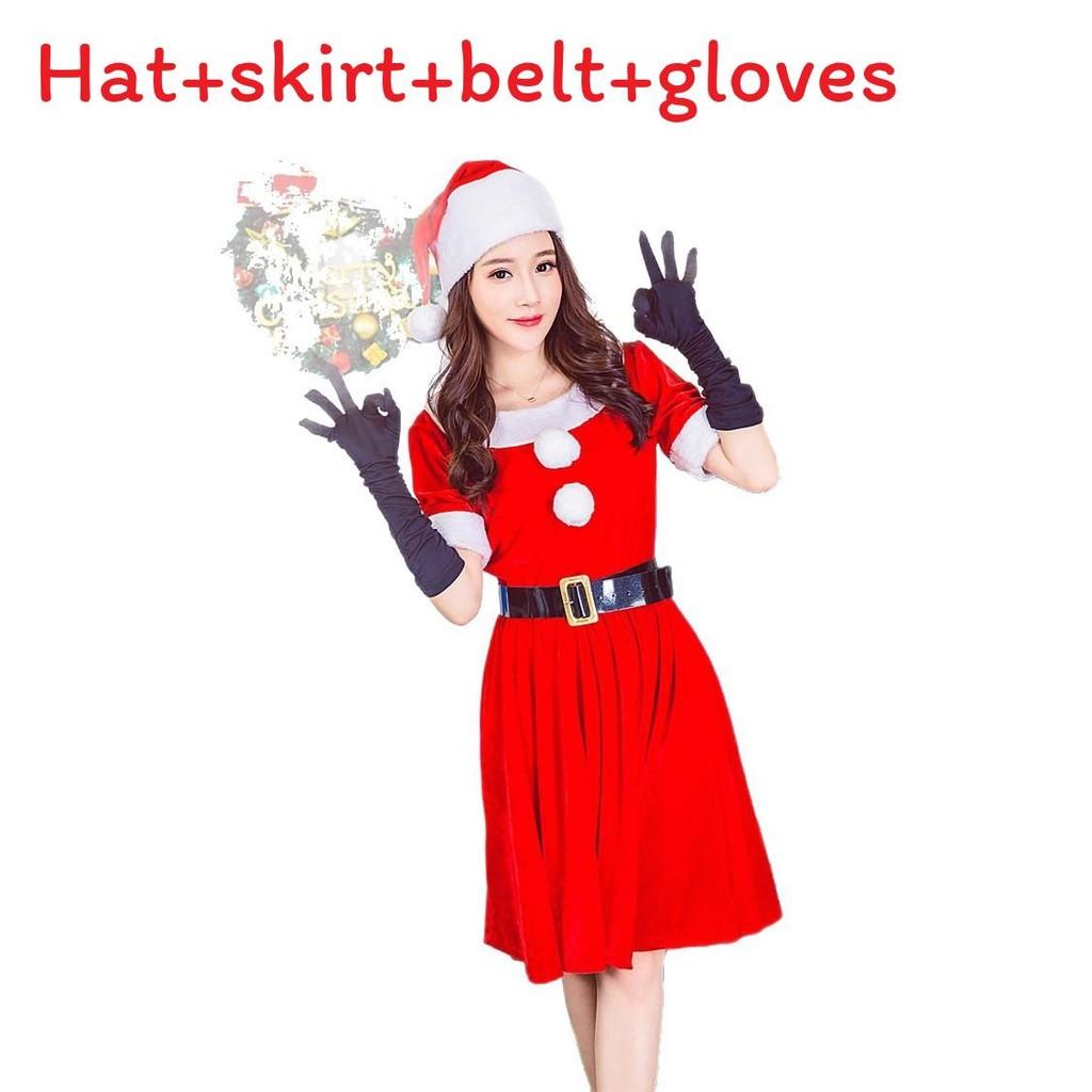 

Uniform Cosplay Halloween Red Christmas Dress Holiday Party Performance Costume