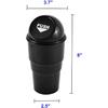 Automotive Cup Holder Trash Can, Mini Car Garbage Can Vehicle Rubbish B with Lid for Car Office Home Bedroom Desk (Grey)