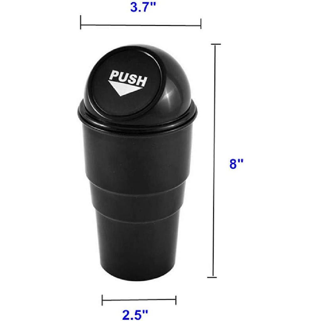 Automotive Cup Holder Trash Can, Mini Car Garbage Can Vehicle Rubbish B with Lid for Car Office Home Bedroom Desk (Grey)
