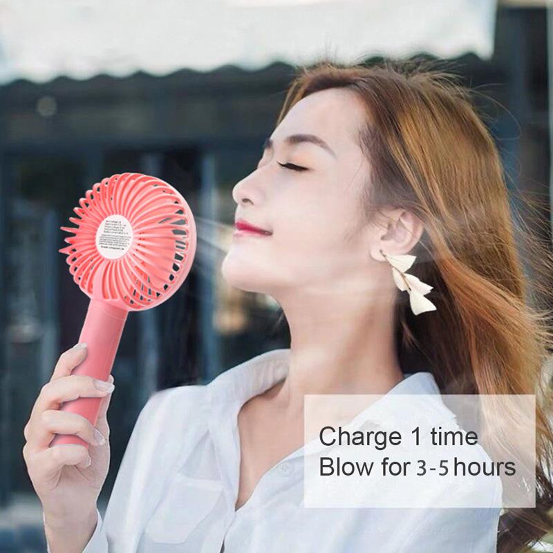 USB Rechargeable Portable Mini Desktop Fan with Phone Stand Outdoor Home Fan Mini Handheld Spray Fan