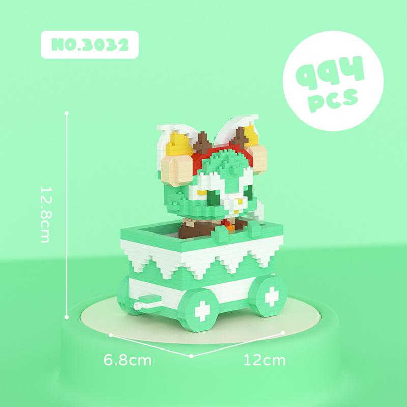

Kawaii Train Disney LinaBell Gelatoni Micro Building Blocks Funny Duffy ShellieMay Mini Diamond Brick Model Toys For Kids Gift No Box