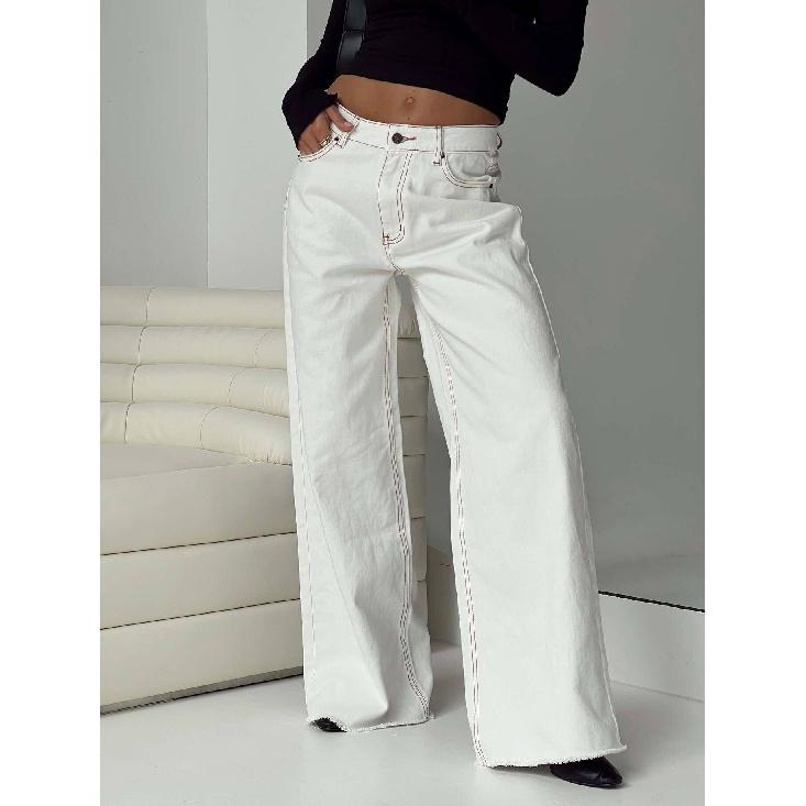 

Ladies Daily New Seasonal Commuting Business Leisure Pants With Pockets Made Of Pure Cotton And Comfortable Fit XL белый