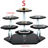 1-4 Tier Acrylic Display Stand for Action Figures,Cosmetic Rack Clay Doll Jewelry Cupcake Perfume for Corner Display Riser Shelf