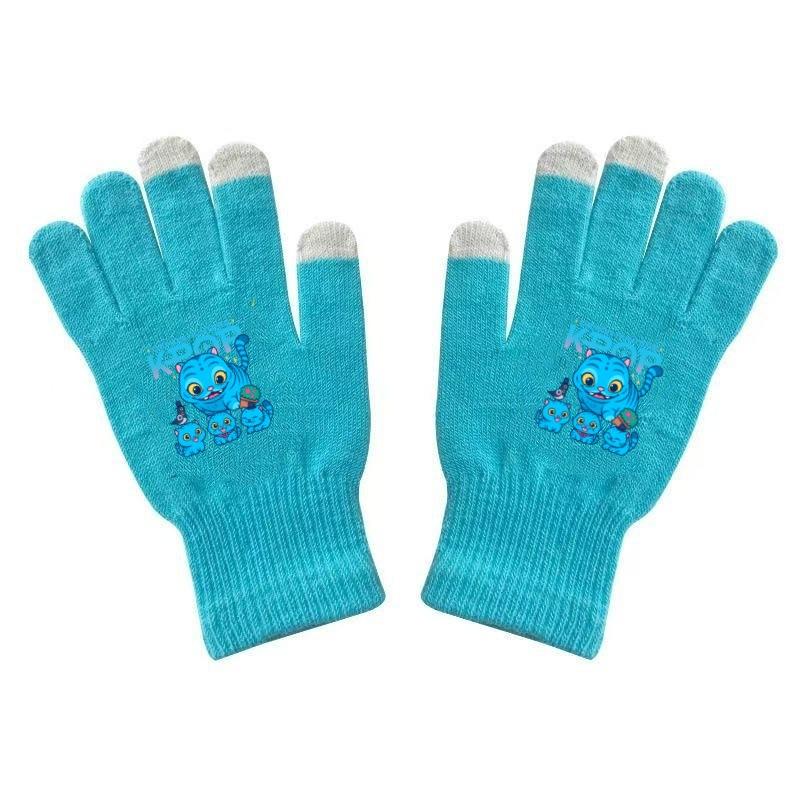 K Pop Demon Hunters Girls Gloves Woman Touch Screen Gloves Lady Winter Warm Cartoon Anime Accessories Cute Gift