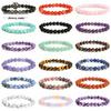 Jingdong Schmuck Unisex Armband mit runden Perlen: 7A Blitzgelber Tigerauge-Stein