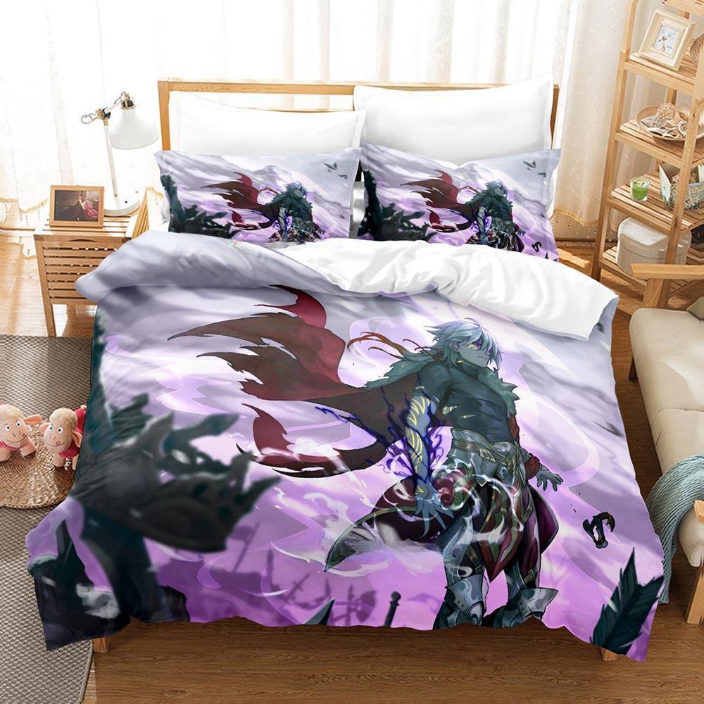 New The Beginning After The End Bedding Set Single Twin Full Queen King Size Bed Set Adult Kid Bedroom Duvetcover Sets Anime Bed