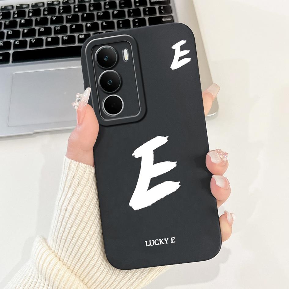 For Realme C71 2025 Case RMX5303 Cover Cute Lucky Initial Letters Soft Silicone Lens Protective Covers For RealmeC71 C 71 Bumper