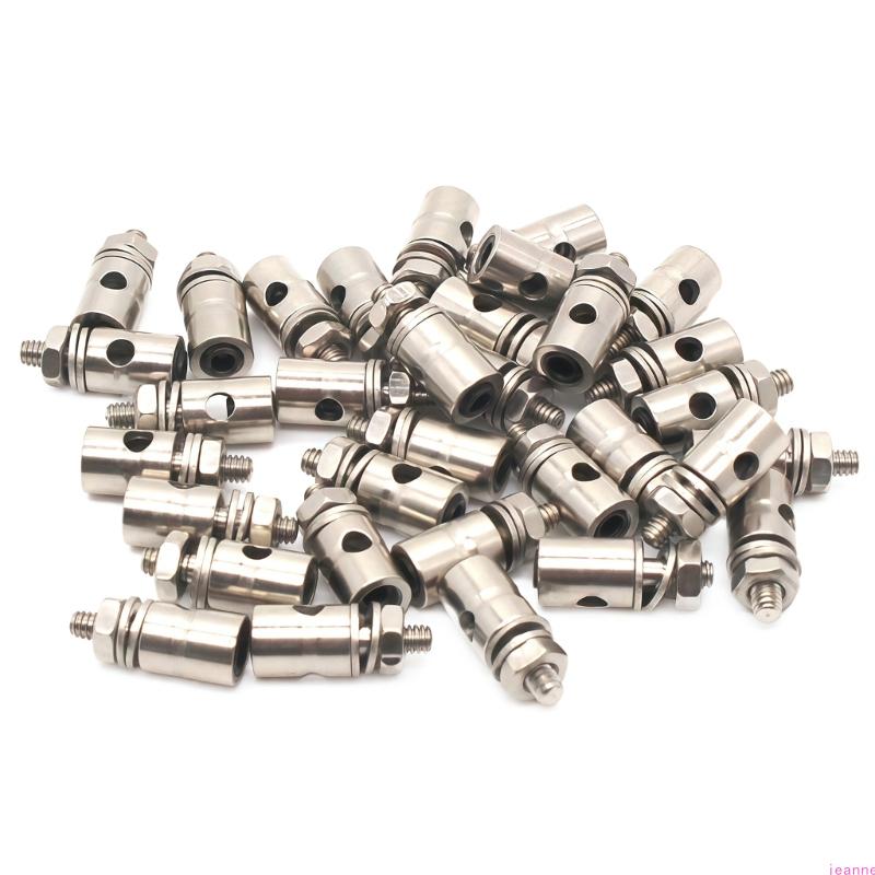 10Pieces Precise Metal Adjustable Pushrod Connectors Linkage Stopper For Remote Helicopters Drones And Boats Model Building