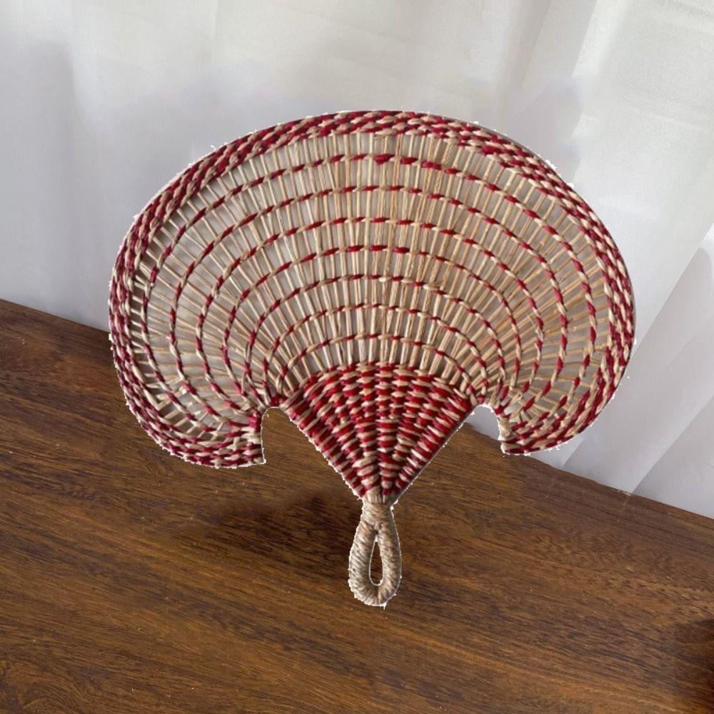 Ancient Handheld Fan Natural Cattail Fan Portable Hand-operated Fan  Room