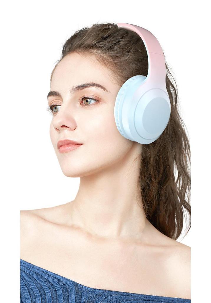 W5 Private Mold Gradient Color Bluetooth Over-Ear Headset - HIFI Heavy Bass Stereo, E-sports Low Latency