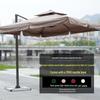 Outdoor Roman Patio Umbrella with LED Lights