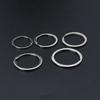 100 Pieces/Set Simple Unisex for Key Holder Metal Round Flat Keyring 25/28/30/35