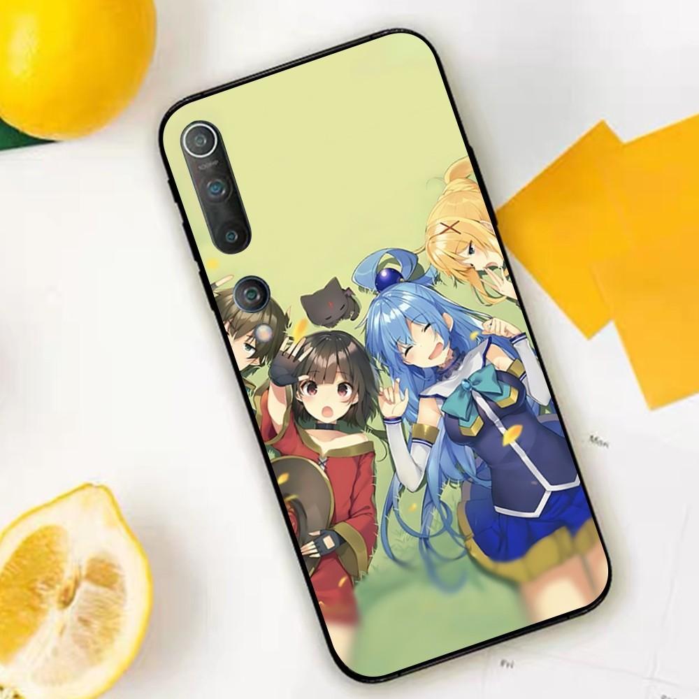Megumin Anime K-KonoSuba Phone Case For Xiaomi Mi 5X 8 9 10 11 12 Lite Pro 10T PocoX3pro PocoM3 Note 10 Pro Lite