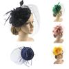 Retro Sinamay Headband Fascinator Wedding Ascot Hat Hatinator Birdcage Veil