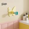 Easy Install Shower Bracket Butterfly Head Holder, Wall Mounted Self-adhesive Handheld Adjustable Holder Bracket, Universal Adjustment Waterproof