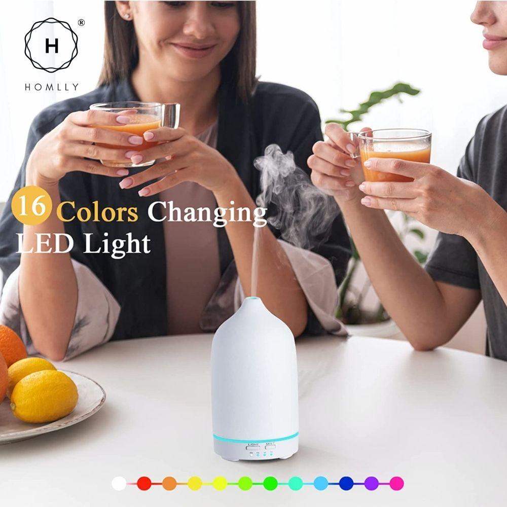 Homlly Ceramic Aromatherapy Essential Oil Diffuser Humidifier (120ml)