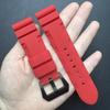 6 Farben 24MM Silikon-Uhrenarmband für Panerai Diesel Fossil Tauchen Ersatz-Armbänder PAM1596/441 Herren Sportuhr Armband