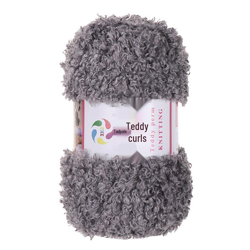 Curly Faux Fur Plush Yarn for DIY Hand-Knitting - Teddy, Doll Accessories, Scarf, Hat, Vest, Thick Coral Fleece