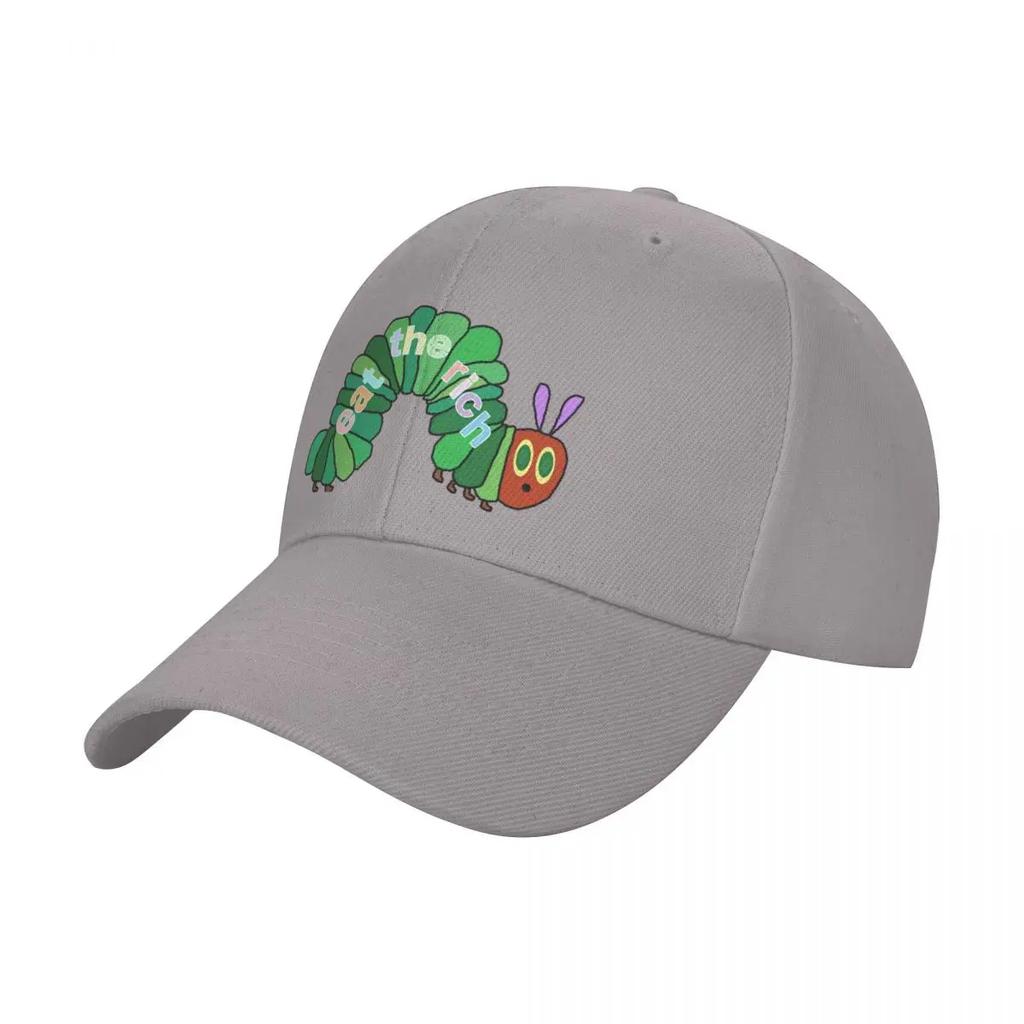 Nuova T-shirt Classica Eat The Rich Bruco Affamato Cappellino da Baseball Cappello da Tè Borsa da Spiaggia cappellino da Donna di lusso alla moda Ragazzo da Donna