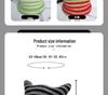 Autumn-Winter Striped Woolen Hat with Cute Cat Ears - Fashionable, Versatile Devil Design.