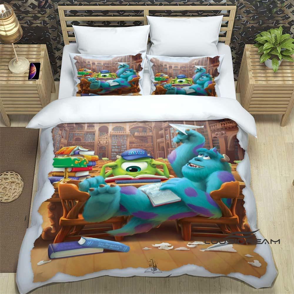 

Soft and comfortable duvet cover, children s bedding set gift from Monsters, Inc., extra-large, large, single, and double beds, 135X200cm