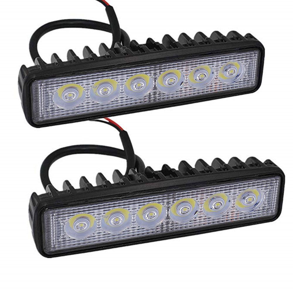 18W Motorcycle LED Light Driving Spotlight 800LM 6500K‑7500K White Light