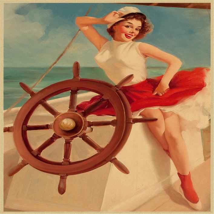 Buy Sexy Pin Up Girl Collection Retro Poster Kraft Paper Printed Sexy Lady  Beauty Art Posters Wall Sticker Home Room Decor at affordable prices  free  shipping, real reviews with photos  Joom