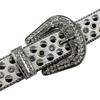 Women's Hip Hop Punk Rhinestone Cross Belt - Trendy Wide Waistband with Glittering Diamonds