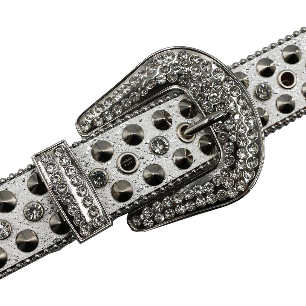 Women's Hip Hop Punk Rhinestone Cross Belt - Trendy Wide Waistband with Glittering Diamonds