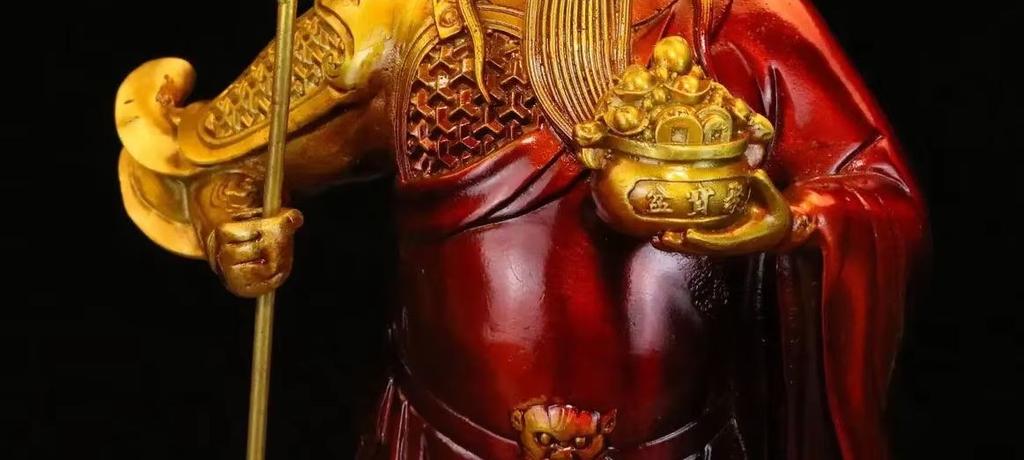 Pure Copper Guan Yu Statue of God of Wealth Guan Gong Inviting Wealth Living Room Store Ornaments