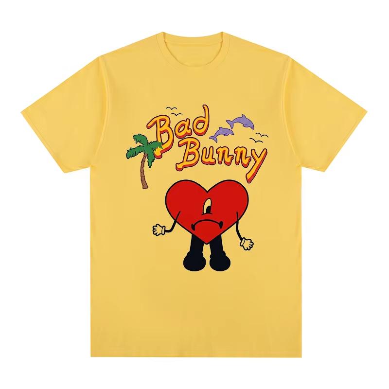 Nuova T-shirt da Uomo e da Donna con Bad Bunny Debi Tirar Mas Fotos DTMF World Tour Hip-Hop Rapper Stampa Grafica Musicale T-shirt da Donna e Uomo