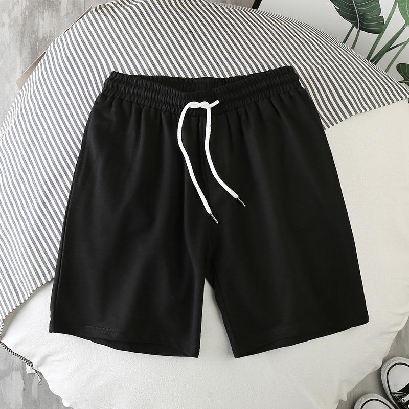Trendy Men's Solid Color Three-Quarter Sports Beach Shorts