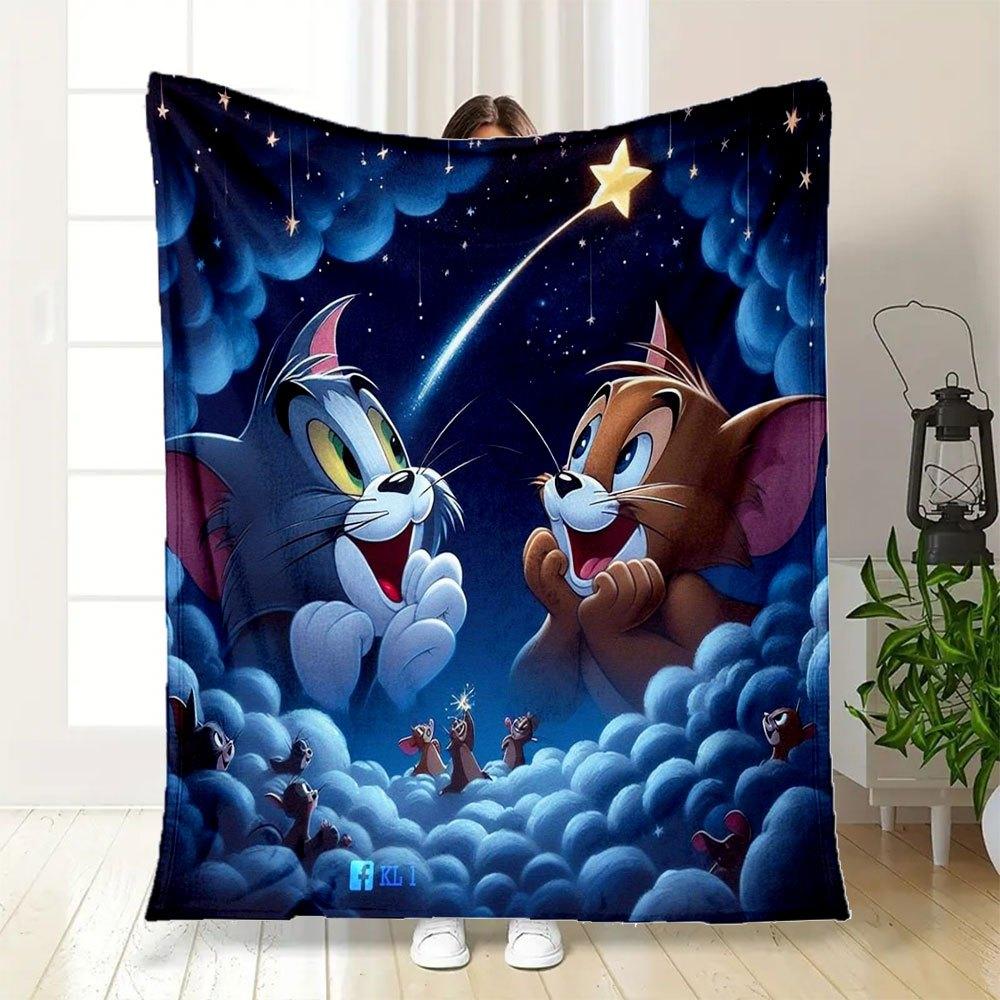 Sfondi Cartoon Tom & Jerry per Bambini per Telefono HDCoperta Plaid in Flanella per Divano, Letto, Viaggio, Campeggio, Ufficio