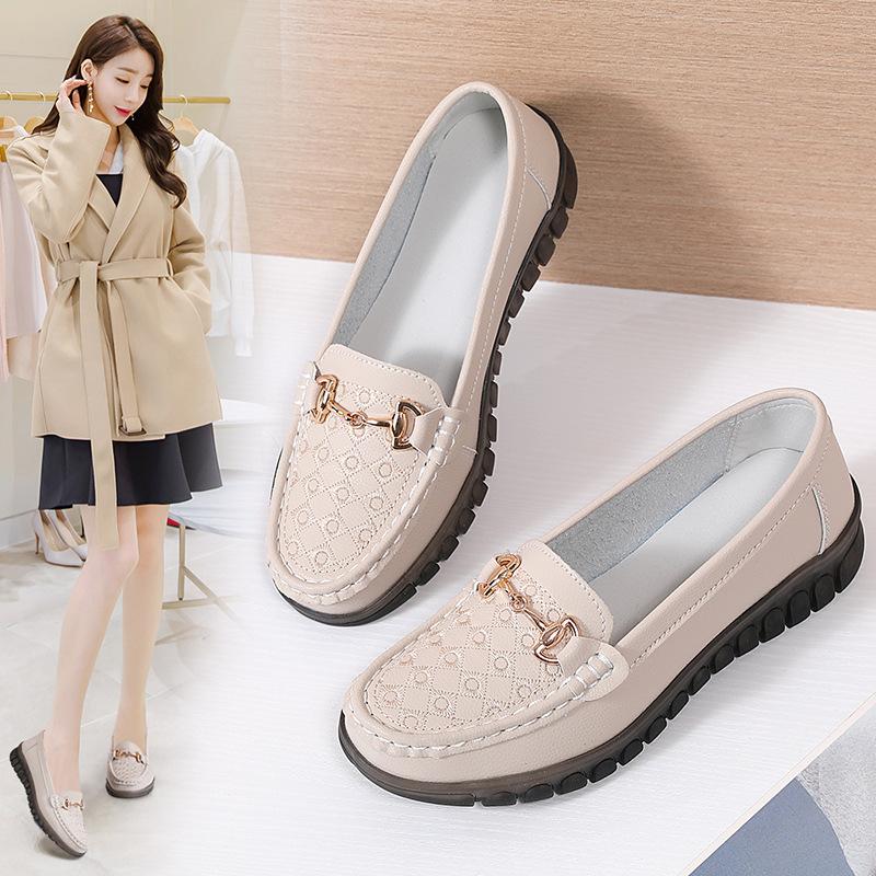 Весенне-осенние туфли-лодочки с пряжкой, универсальная повседневная женская обувь, педали для ленивых людей, обувь для мам 35