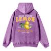 Autumn Womens Washed Hoodies Hand Picked Lemon Always Fresh Prints Streetwears Warm Oversize Cotton Hooded Clothes