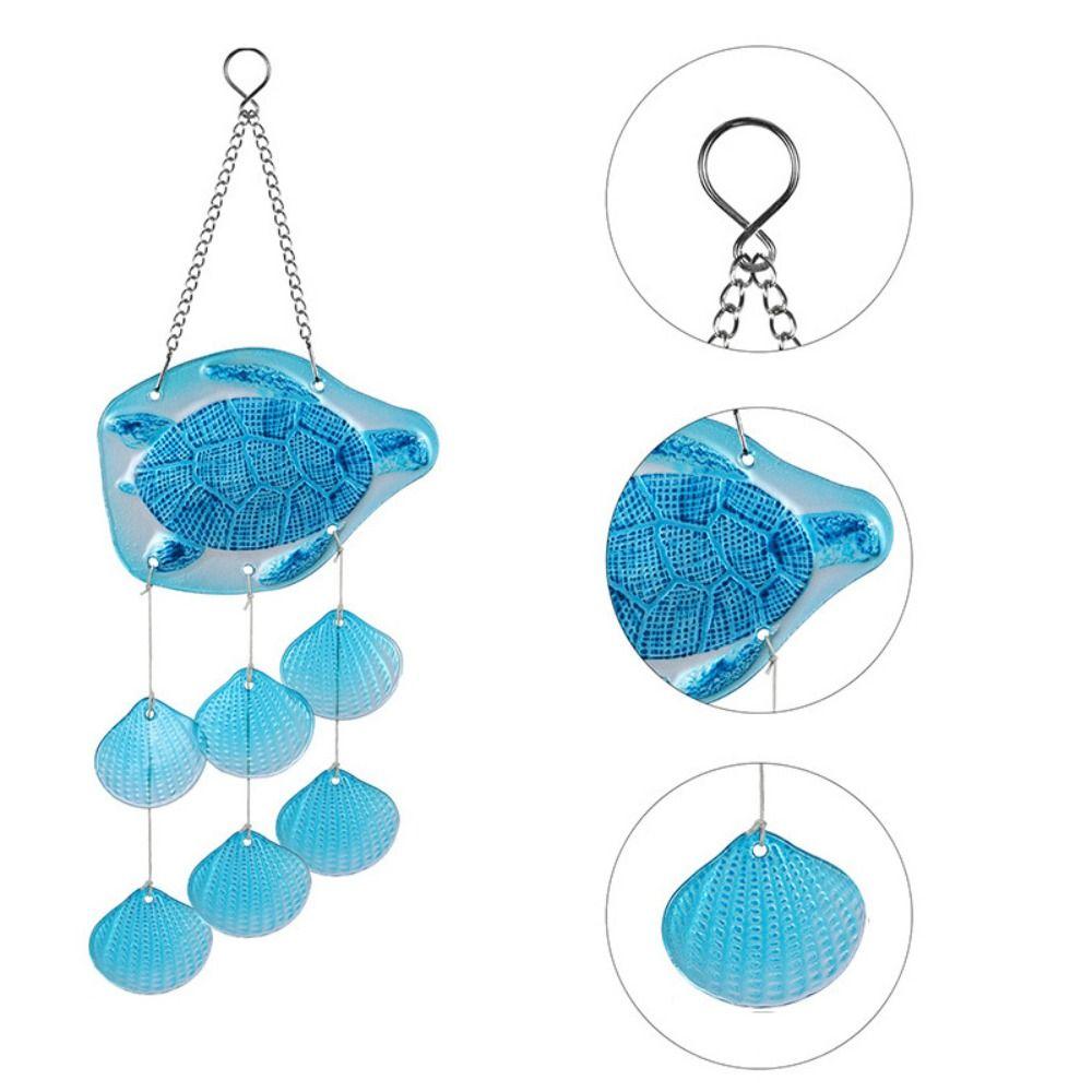 Colorful Wind Chime Creative Starfish Turtle Hangings Yard Ornaments Hanging Pendant  Backyard
