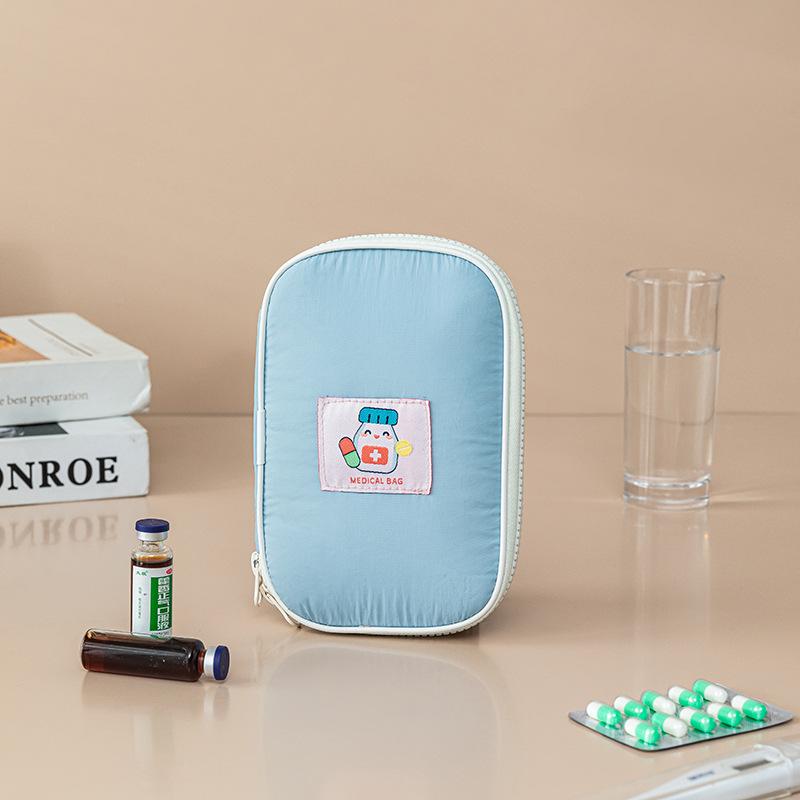 

Cartoon Medical Organizer Bag First Aid Kit with Multi-Pockets Large Capacity Portable Medicine Case for Travel Home Emergency