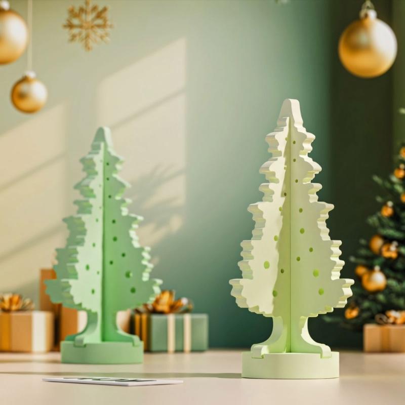 Flexible Christmas Tree Craft Mold Multipurpose Use Suitable for Festival Decorations Handmade Gifts and Seasonal Crafts
