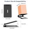 Heavy Duty Metal Desktop Speaker Stand Toolless Installation Optimizes Sound Projection For Home Office Use