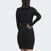 Adidas Originals Premium Knit High Collar Long Sleeve Sport Dress Women Dress Black JI7056