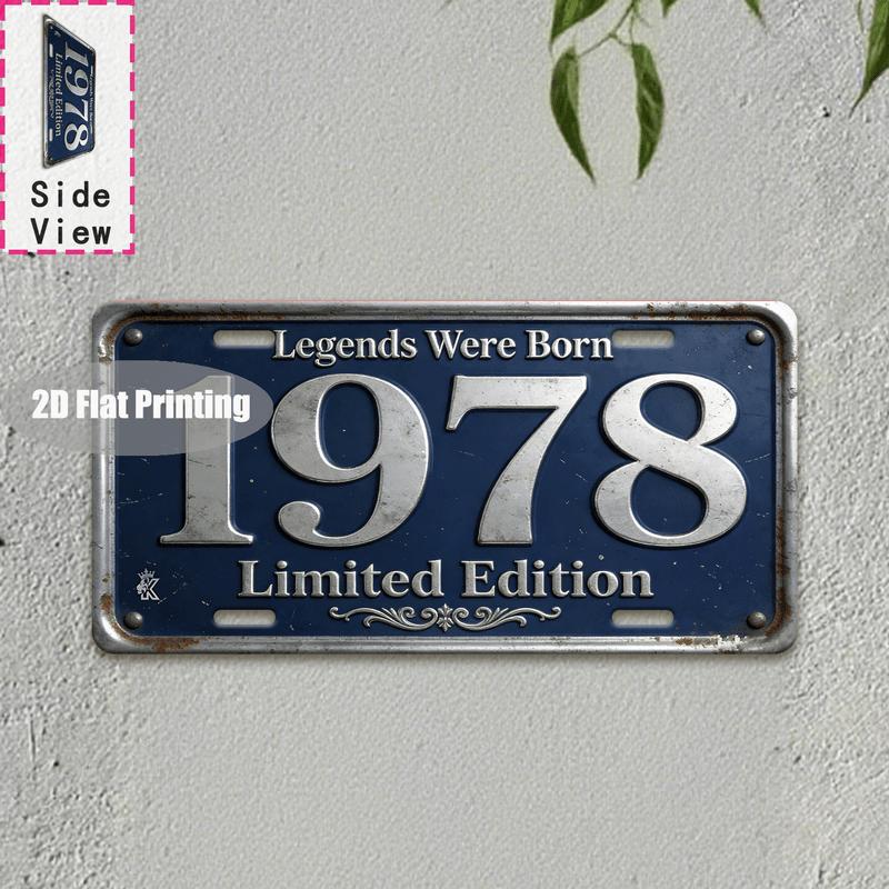 Tin Sign Vintage Durable Metal Plaque Wall Decor Home Office Bar Man Cave European American City Coordinate Birth Year Lice