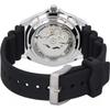 SEIKO 100m Water Resistant Automatic Mechanical Movement Rubber Strap Watch Men's Watches Black Dial SNZB33J2