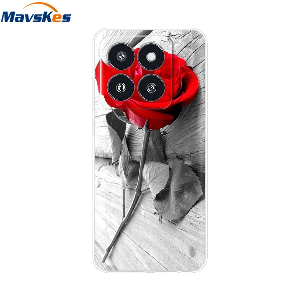 Phone Case For Xiaomi 14 Pro Case Soft Clear Painted Silicone Bumper Capa For Xiaomi 14 13T Mi 13T Pro Protect Transparent Cover