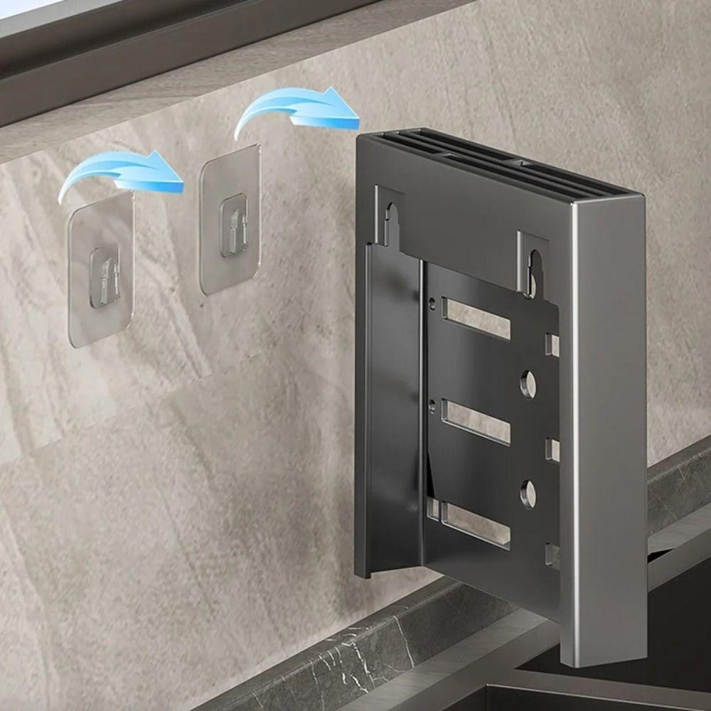 Wall-Mounted Kitchen Utensil Rack Punch Free Chopstick Barrel  for Kitchen