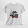 Healthy 24/7 Unisex Cotton Tee - Perfect for Fitness Lovers, Wellness Enthusiast