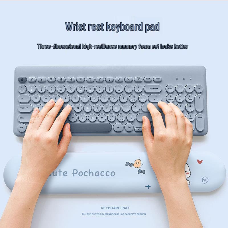 Pochacco Wrist Rest Mouse Pad & Keyboard Hand Support – Cute Desk Mat for Girls