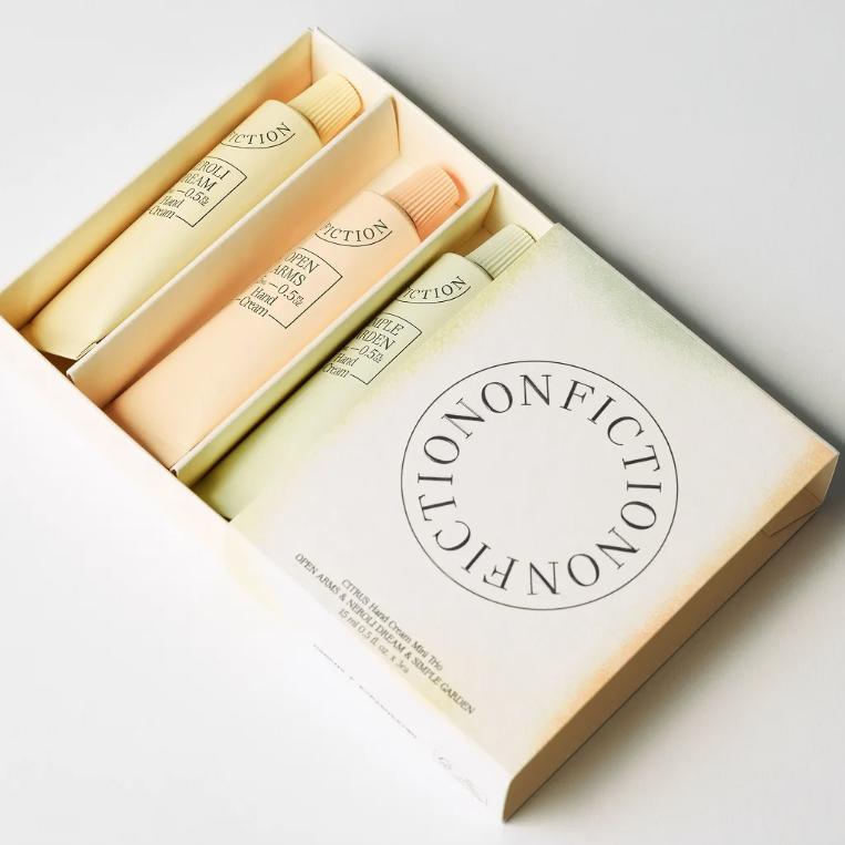 NONFICTION Offizielles Zitrus-Handcreme Mini-Trio-Set (10ml x 3) - [K-BEAUTY] Vegane Parfüm-Pflege Geschenkbox