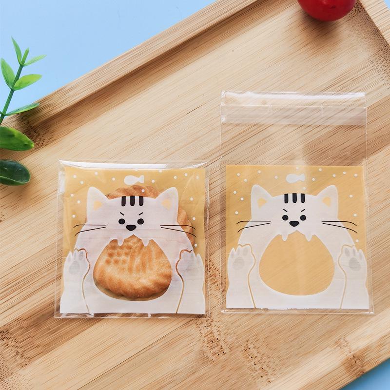 Sacchetti autoadesivi per biscotti e caramelle, 7x7, Confezione da 100
