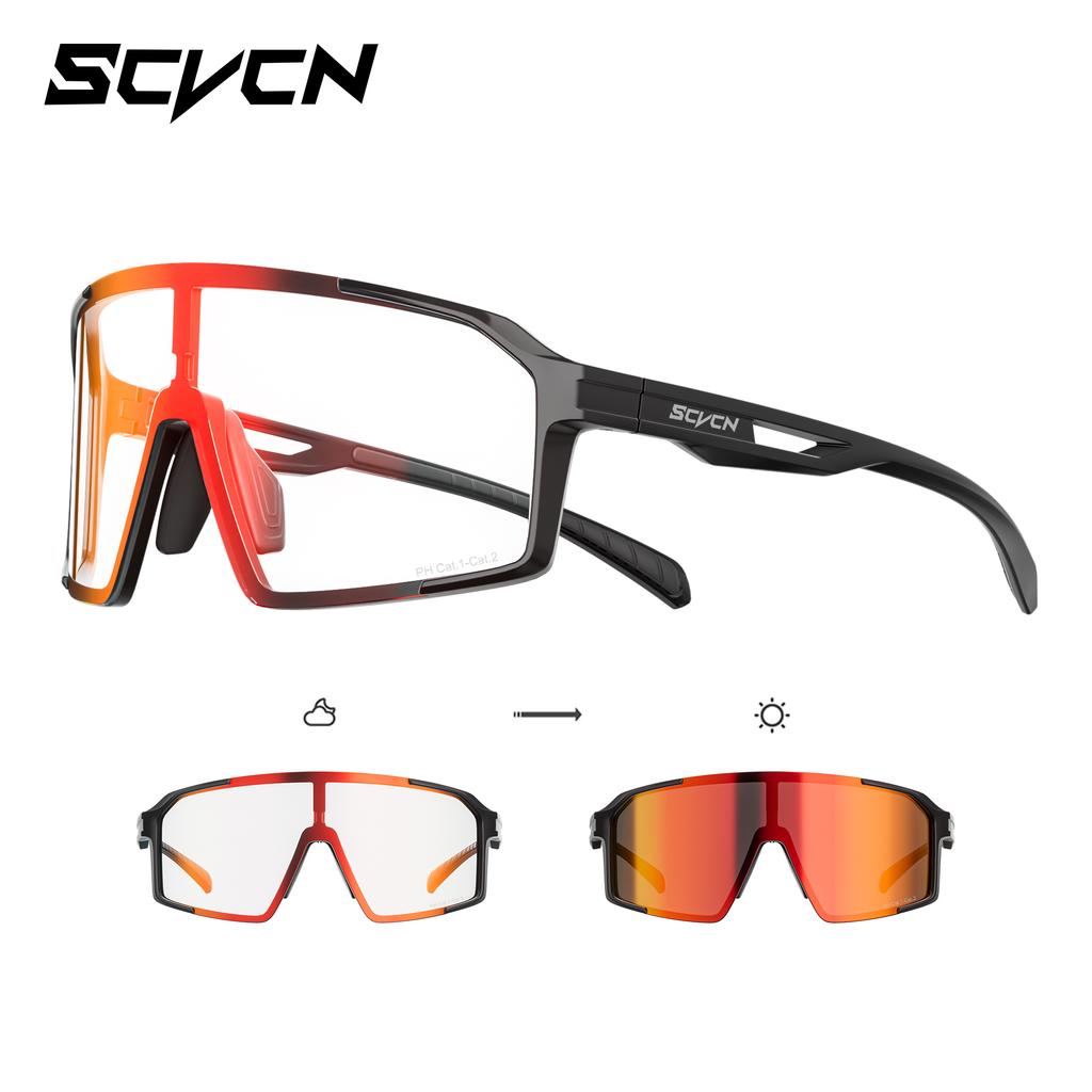 SCVCN Modische Sonnenbrille für Herren Radsportbrille UV400n Damen Fahrbrille MTB Rennrad Sportbrille Laufen